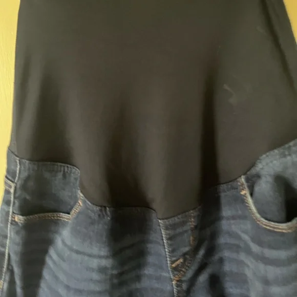Dark Blue Women's Jeans maternity 4 - Picture 3 of 5